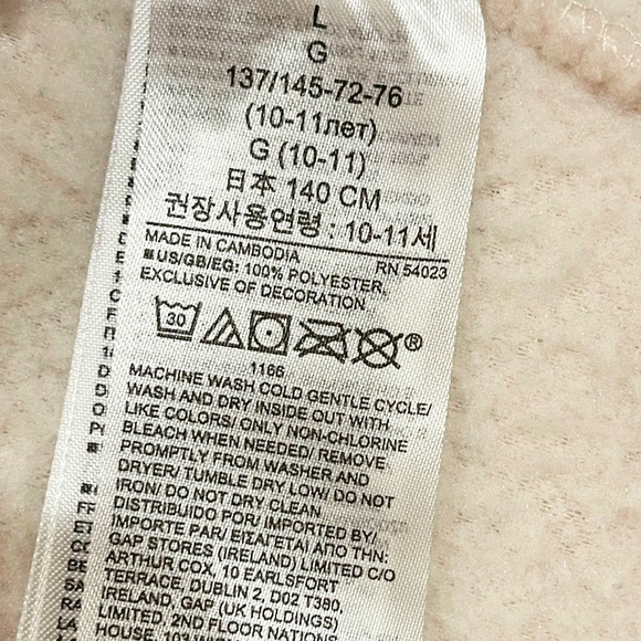 Gap Kids Girls Sherpa Quarter Zip Sweater Jacket Size L - Picture 6 of 6